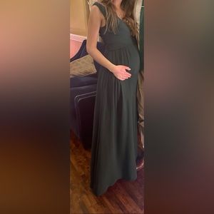 W.too emerald green bridesmaid dress